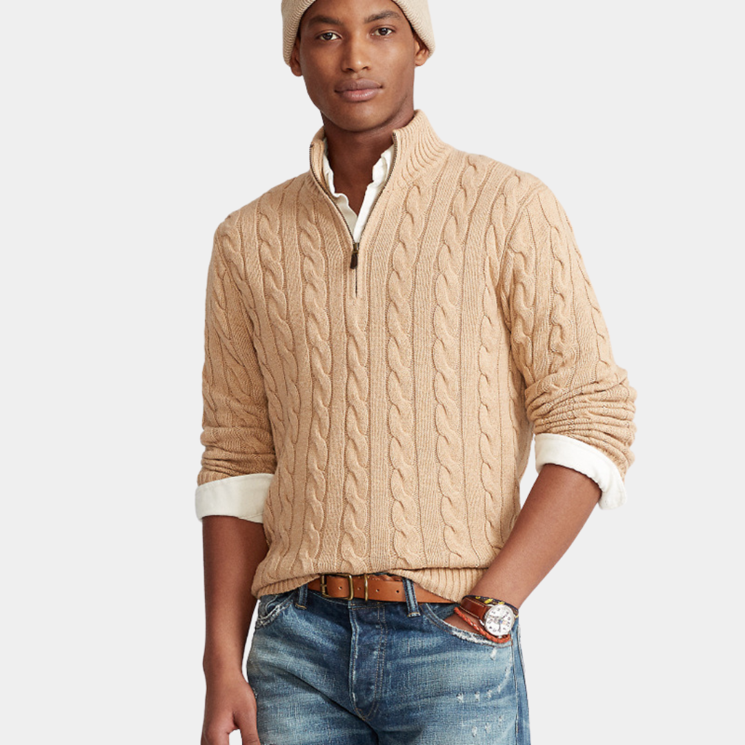 Cashmere Woven Quarter Zip