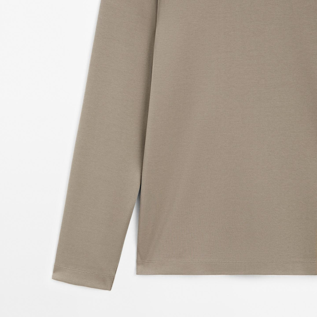 Long Sleeve Zip-Up Polo Shirt